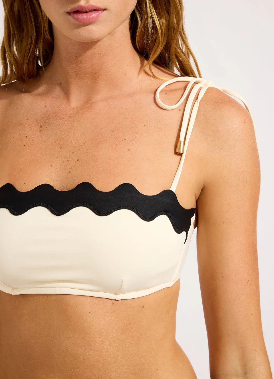 GIA RIC RAC BUSTIER BANDEAU BIKINI TOP