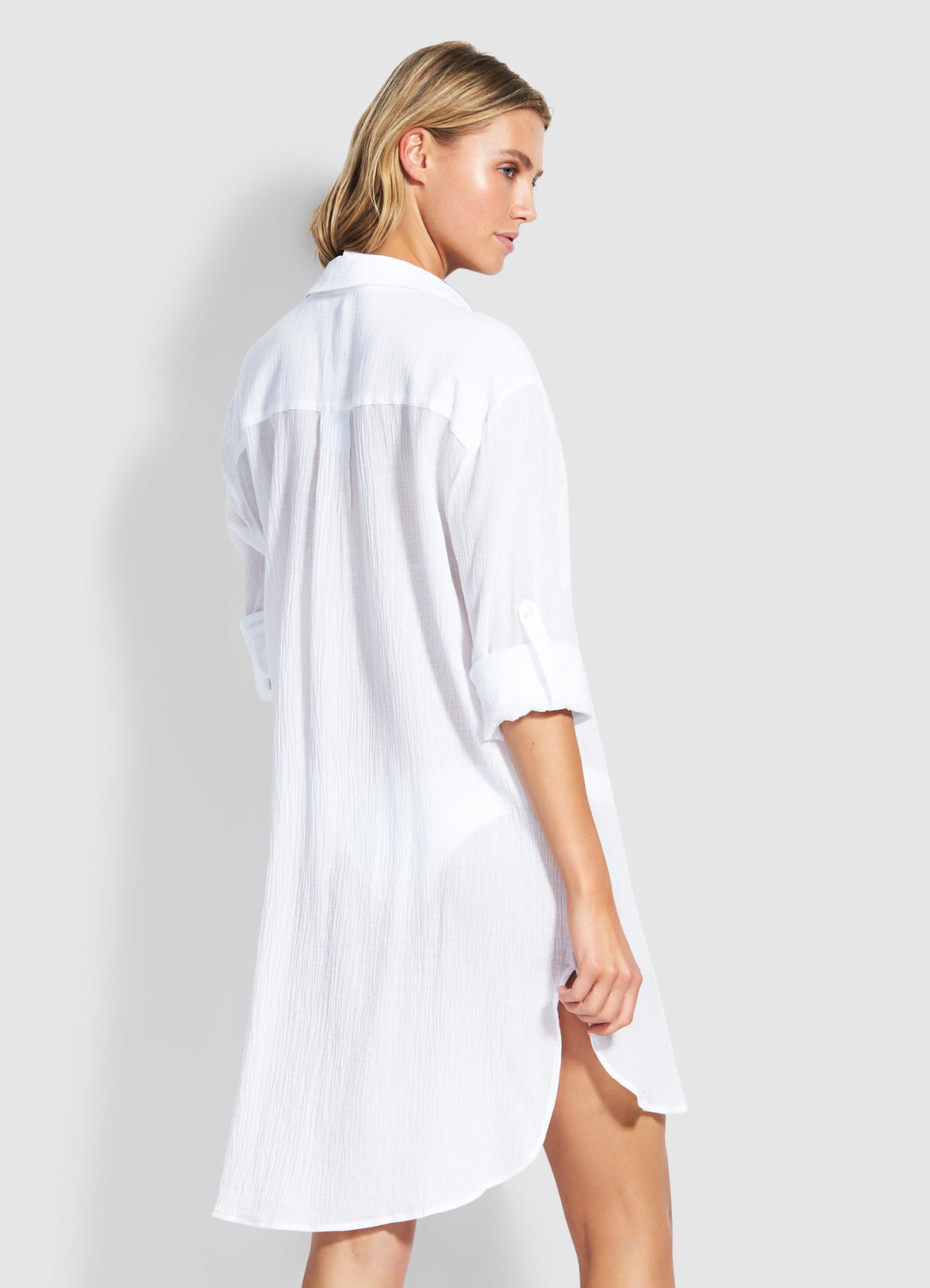 CRINKLE TWILL BEACH SHIRT
