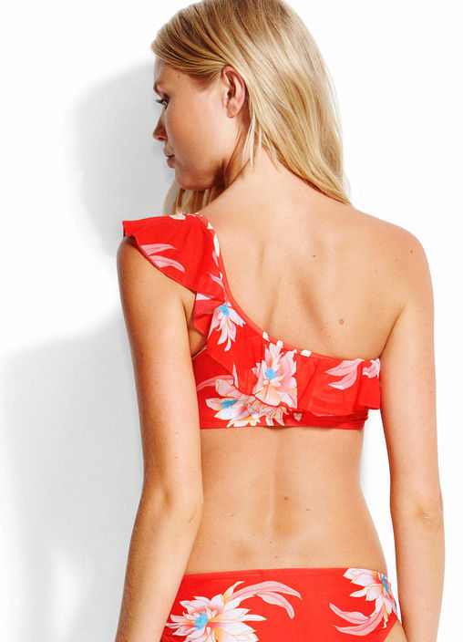 DESERT FLOWER ONE SHOULDER BIKINI TOP