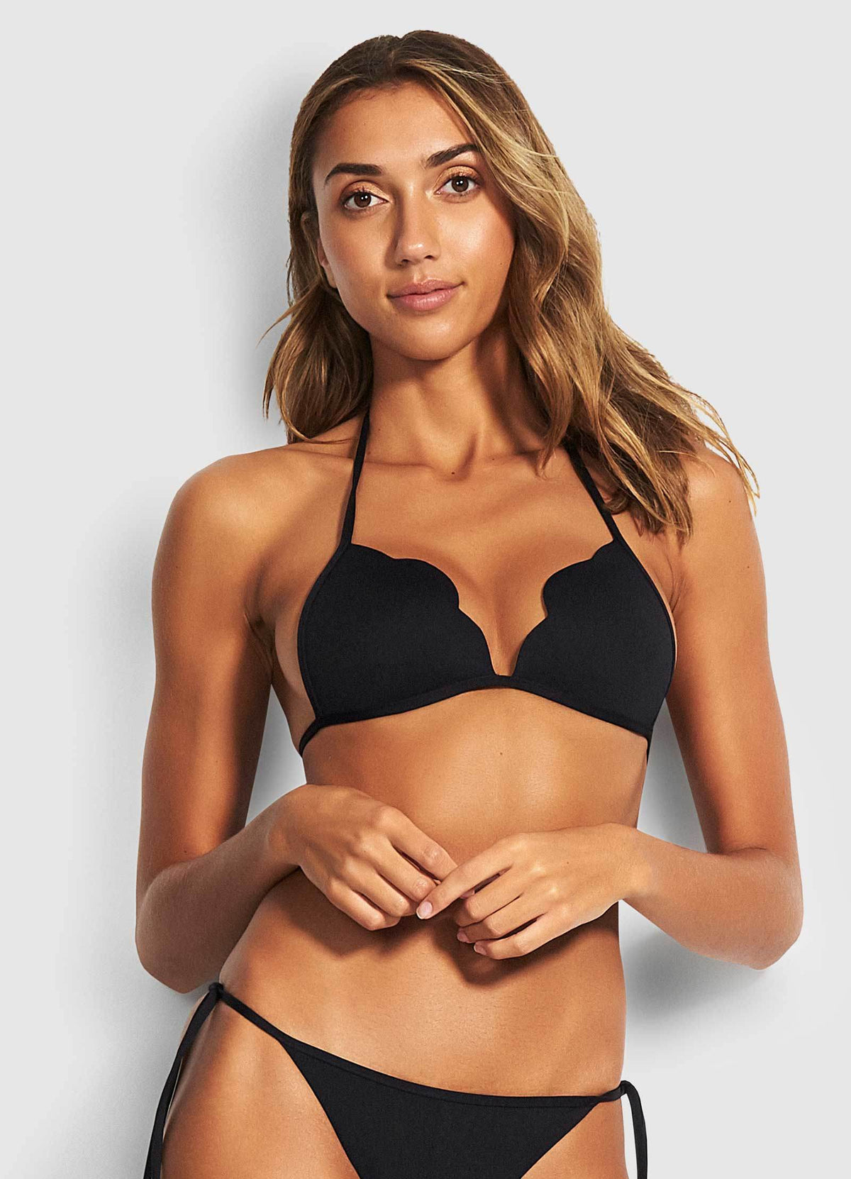 PETAL EDGE FIXED TRI BIKINI TOP